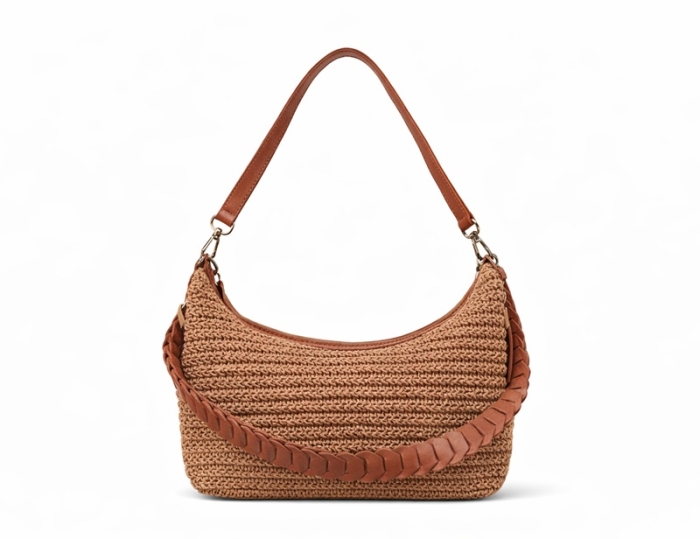 SEABREEZE SHOULDER CLUTCH COFFEE